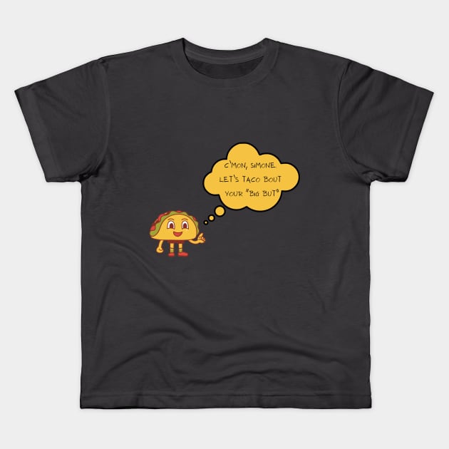 Pee Wee Herman taco Kids T-Shirt by Pearlie Jane Creations